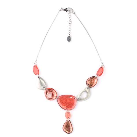 Coral Eclectic Pebble Classic Necklace