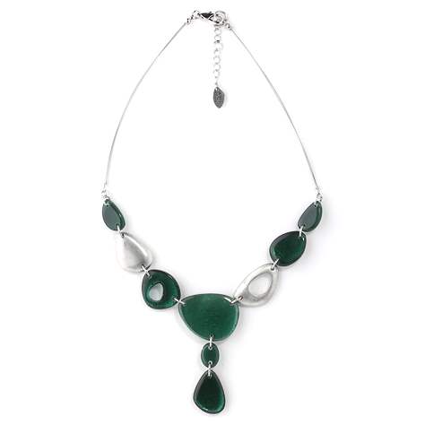 Emerald Eclectic Pebble Classic Necklace | The Jewellery Stop