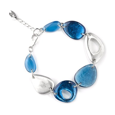 Blue Eclectic Pebble Classic Bracelet | The Jewellery Stop