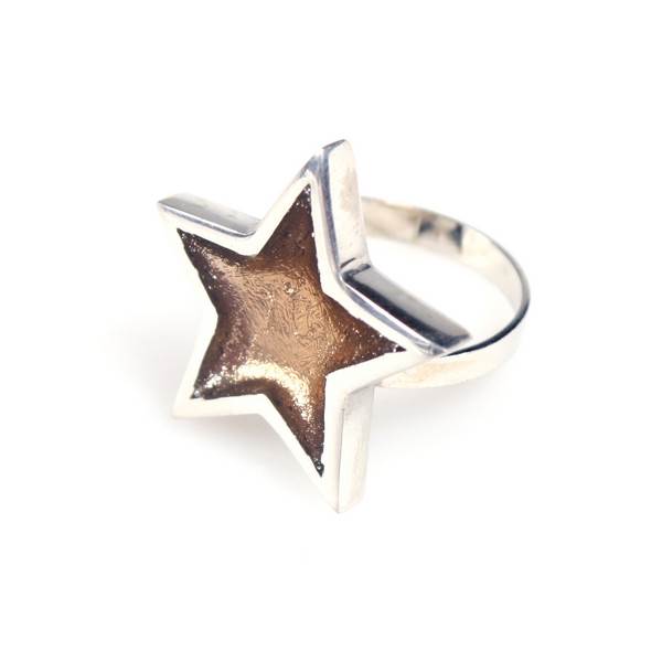Gold Pewter Star Ring | The Jewellery Stop