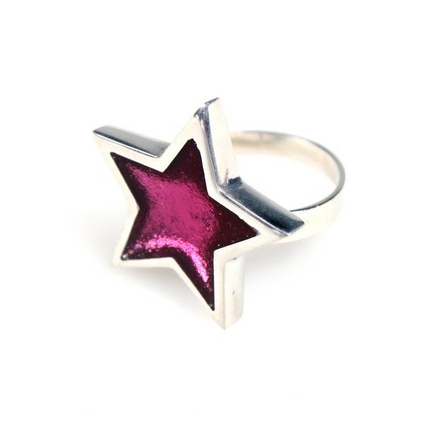 Pink Pewter Star Ring | The Jewellery Stop