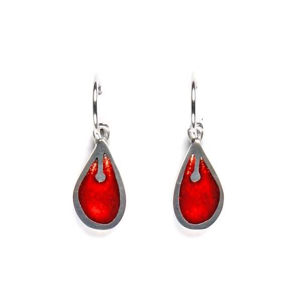 Red Calachuchi Classic Creole Earrings | The Jewellery Stop