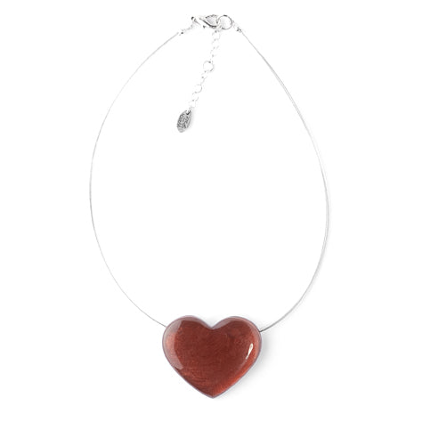 Chocolate Shell Heart Pendant