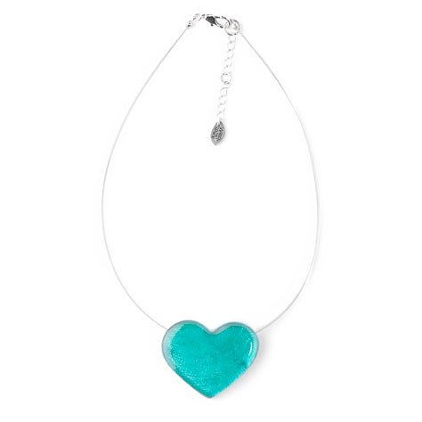 Teal Shell Heart Pendant | The Jewellery Stop