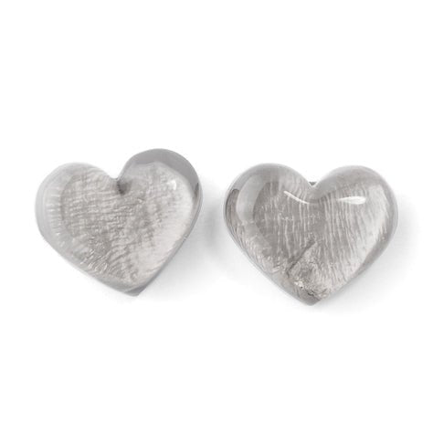 Black Shell Heart Stud Earrings | The Jewellery Stop
