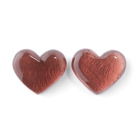 Chocolate Shell Heart Stud Earrings | The Jewellery Stop