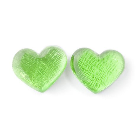 Green Shell Heart Stud Earrings | The Jewellery Stop