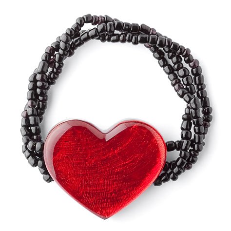 Red Shell Heart Bracelet | The Jewellery Stop