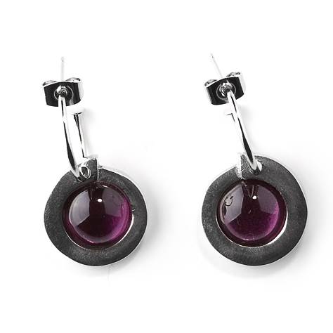 Purple Vortex Creole Earrings | The Jewellery Stop