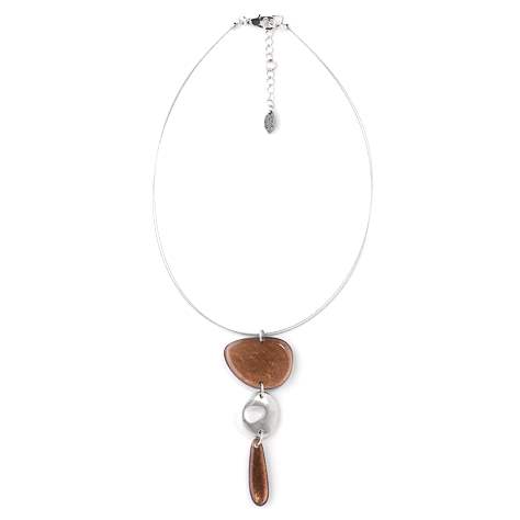 Chocolate Eclectic Pebble Pendant | The Jewellery Stop