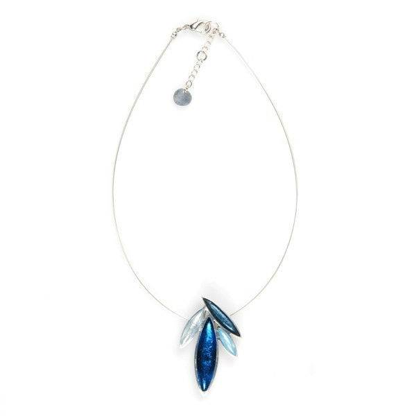 Navy Bamboo Shoot Pendant | The Jewellery Stop