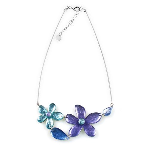 Ocean Mist Flower Bib Necklace | The Jewellery Stop