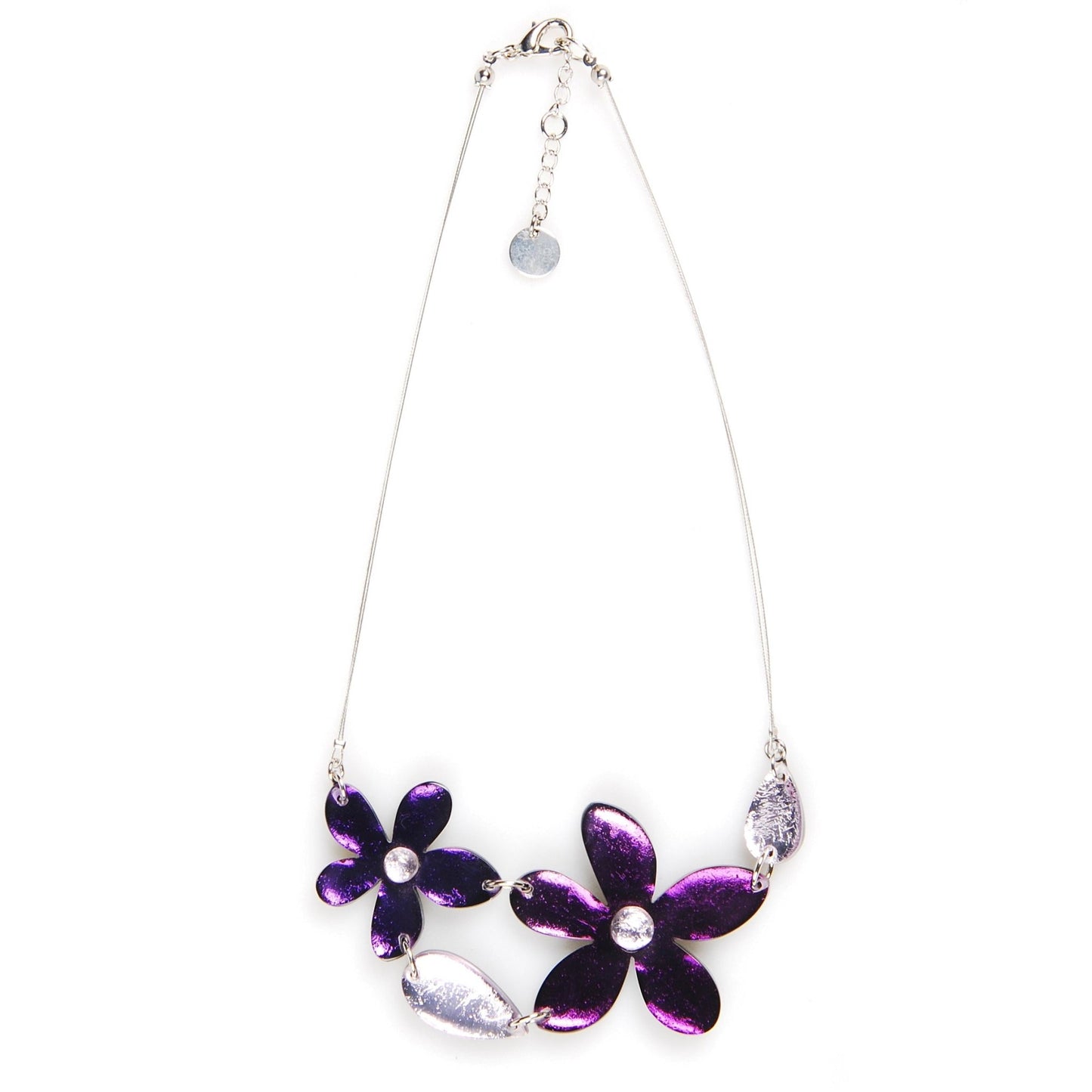 Purple Flower Bib Necklace | The Jewellery Stop