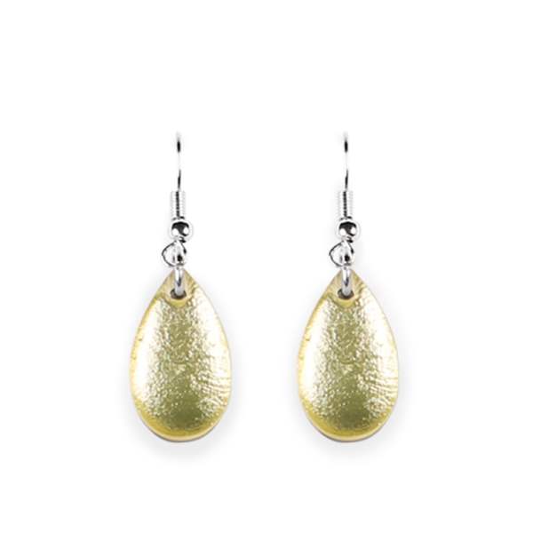 Apricot Flower Petal Fish Hook Earrings | The Jewellery Stop