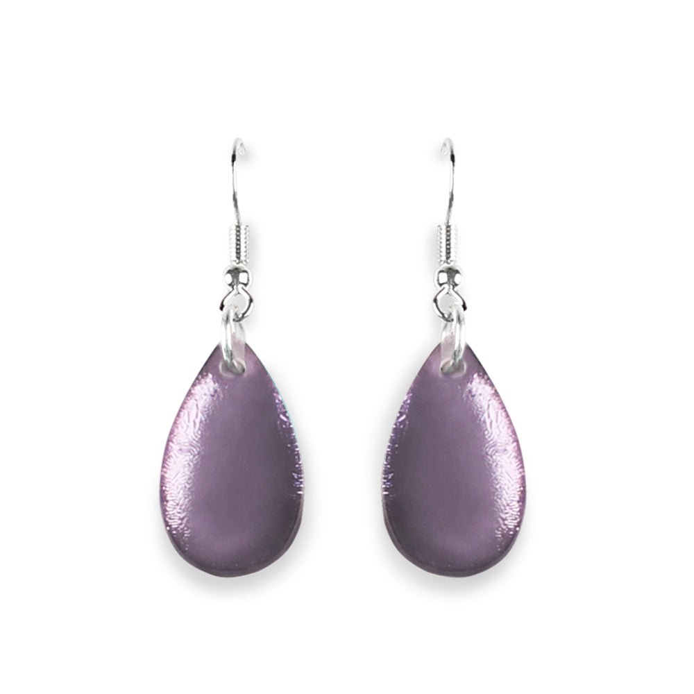 Lilac Flower Petal Fish Hook Earrings | The Jewellery Stop