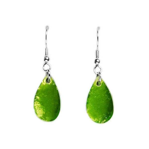 Lime Flower Petal Fish Hook Earrings | The Jewellery Stop