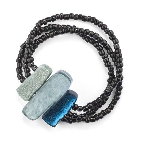 Navy Jagged Tiles Bracelet | The Jewellery Stop