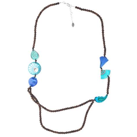 Turquoise Oriental Mix Long Necklace | The Jewellery Stop