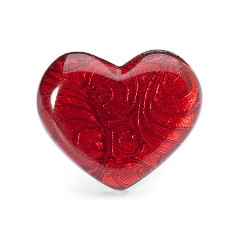 Red Peacock Heart Ring | The Jewellery Stop