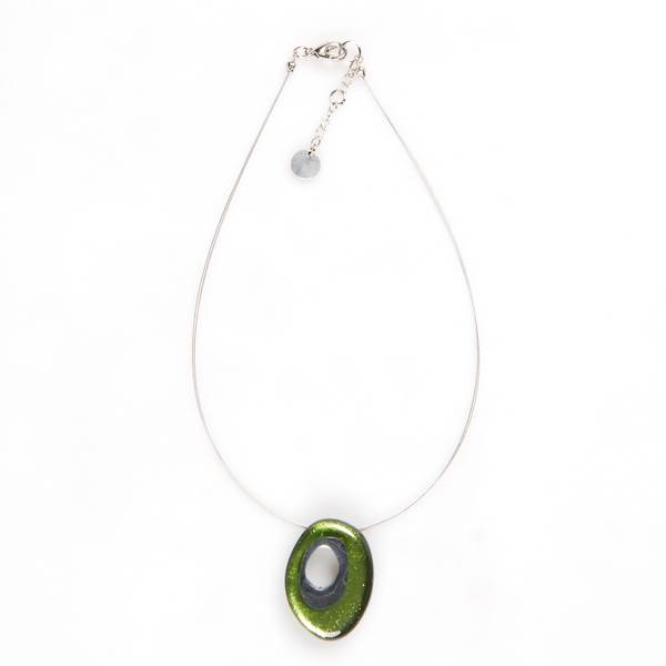 Moss Oval Pewter Pendant | The Jewellery Stop