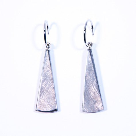 Black Deco Fan Creole Earrings | The Jewellery Stop