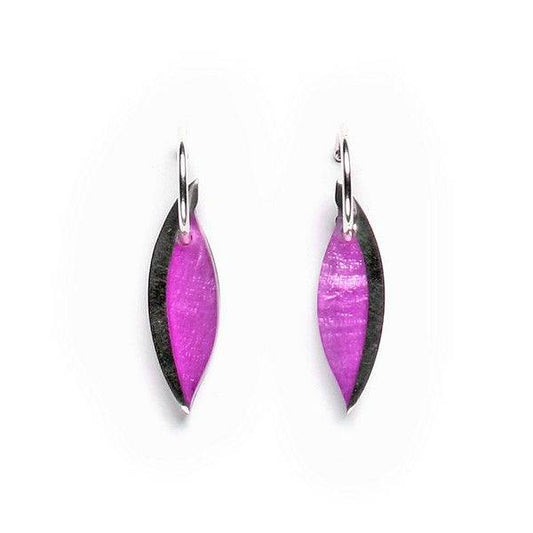 Purple Angel Wing Creole Earrings | The Jewellery Stop