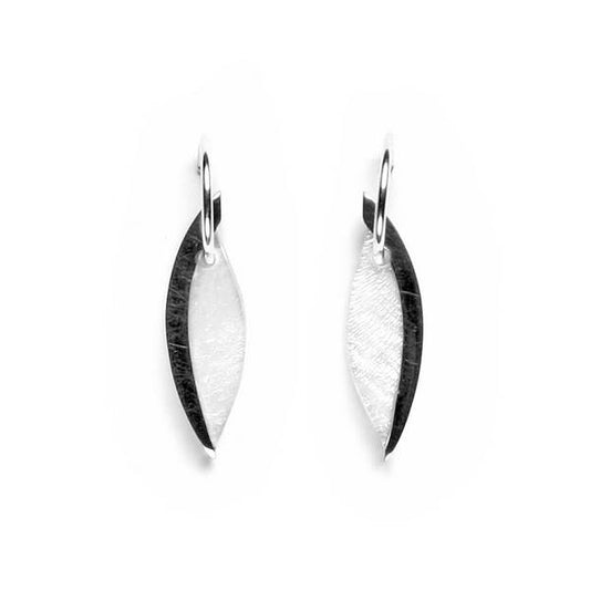 White Angel Wing Creole Earrings | The Jewellery Stop