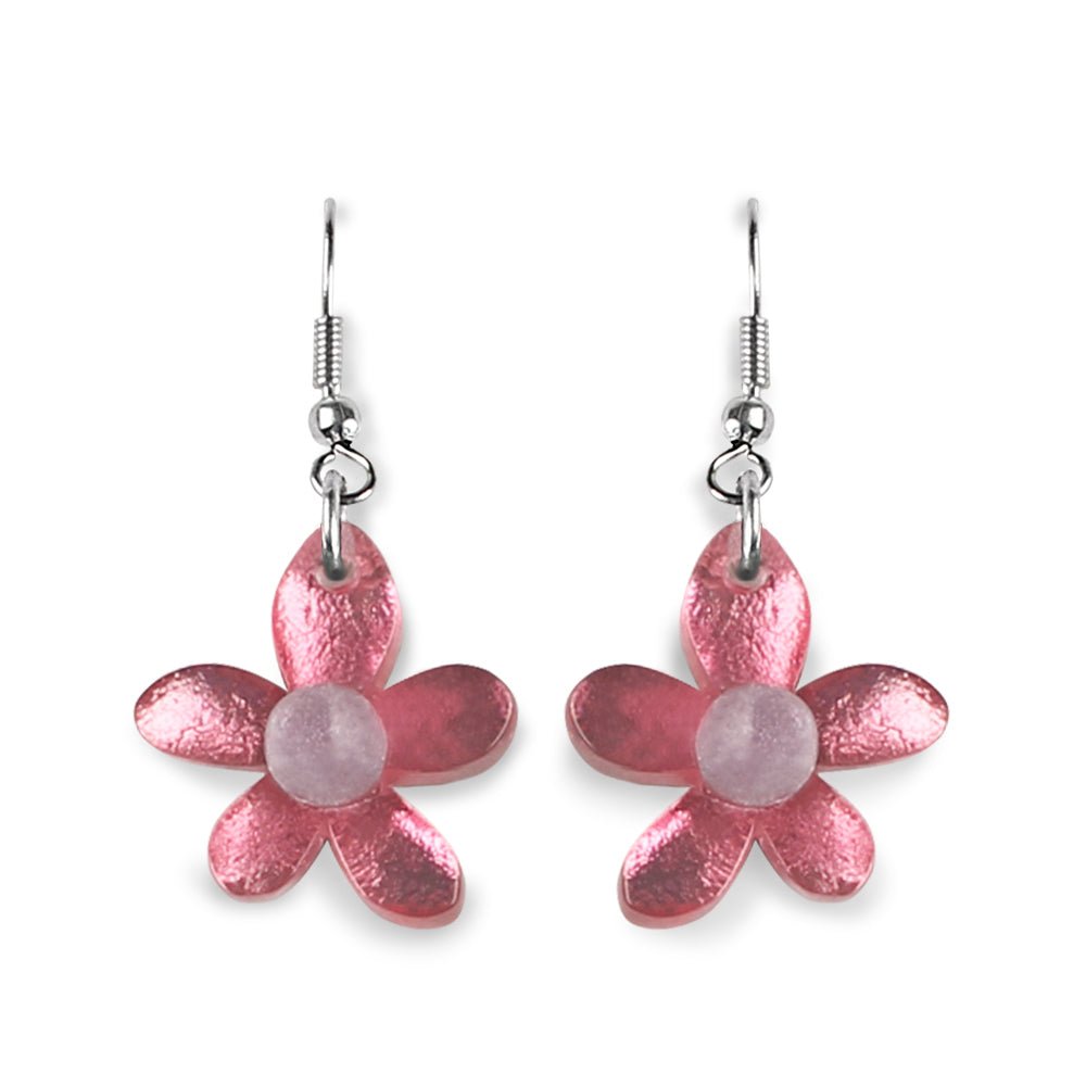 Blush Flower Fish Hook Earrings | The Jewellery Stop