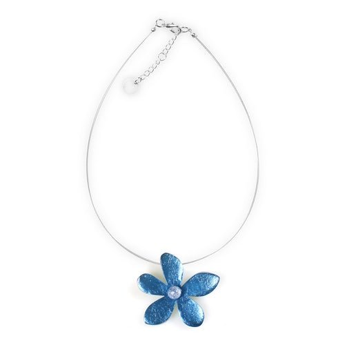 Denim Flower Large Pendant | The Jewellery Stop