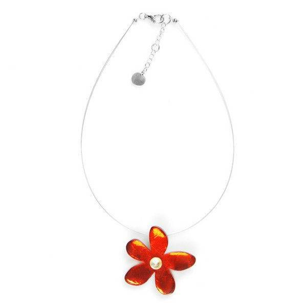 Orange Flower Large Pendant | The Jewellery Stop