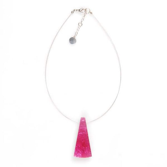 Pink Deco Fan Pendant | The Jewellery Stop