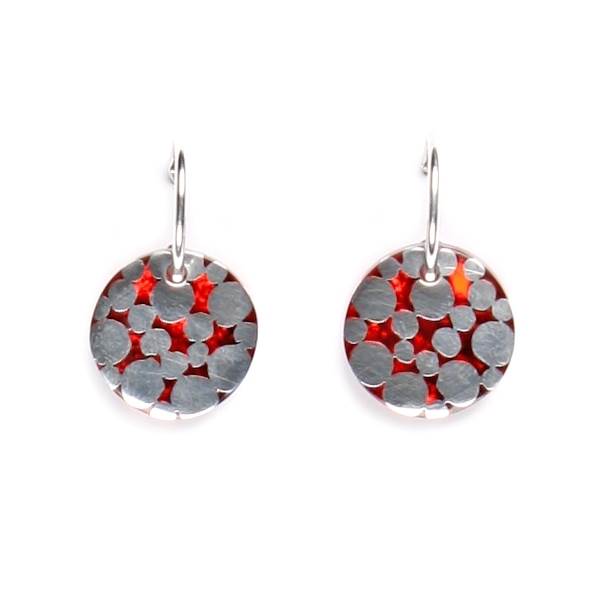 Red Dalmatian Creole Earrings | The Jewellery Stop