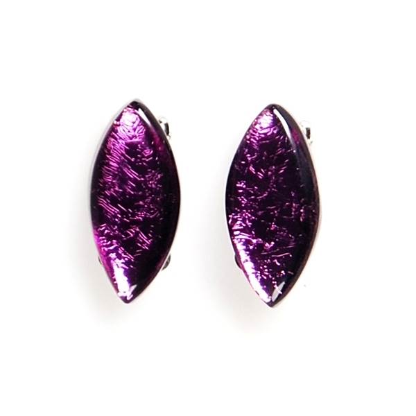 Purple Petal Clip Earrings | The Jewellery Stop