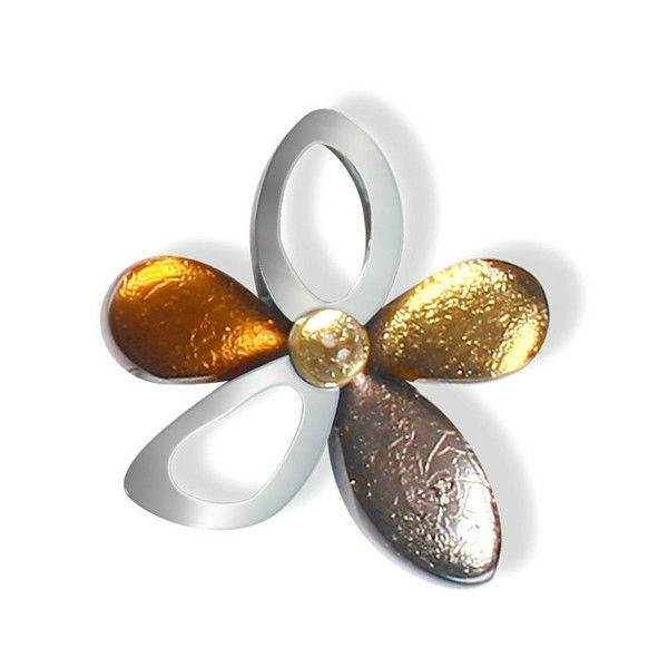 Metallics Eclectic Flower Brooch | The Jewellery Stop