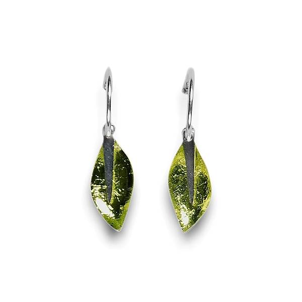 Lime Assorted Leaf Creole Earrings | The Jewellery Stop