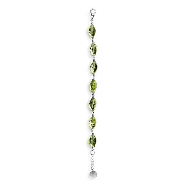 Lime Assorted Leaf bracelet | The Jewellery Stop