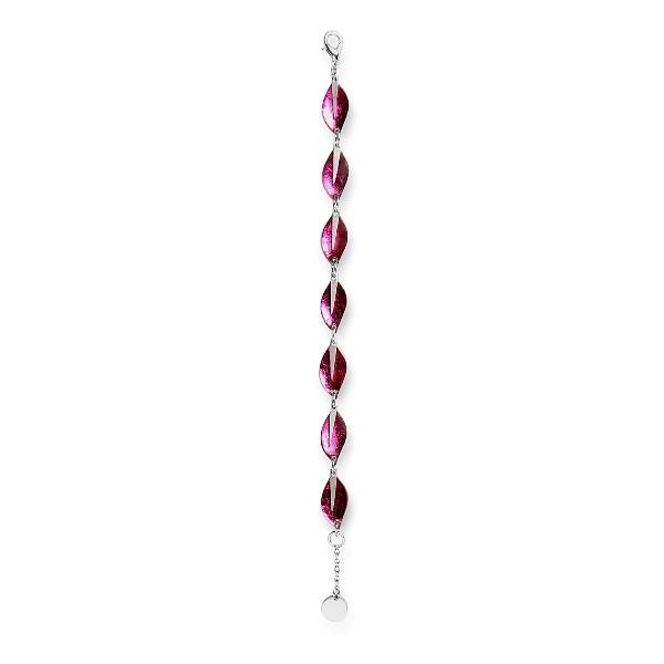 Pink Assorted Leaf bracelet | The Jewellery Stop