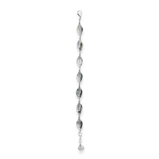 Silver Assorted Leaf bracelet | The Jewellery Stop