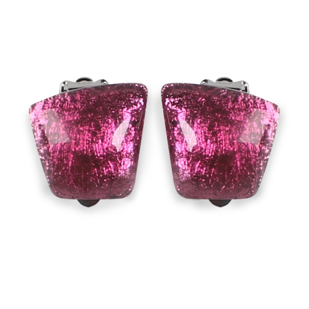 Fuchsia Cleopatra Clip Earrings | The Jewellery Stop