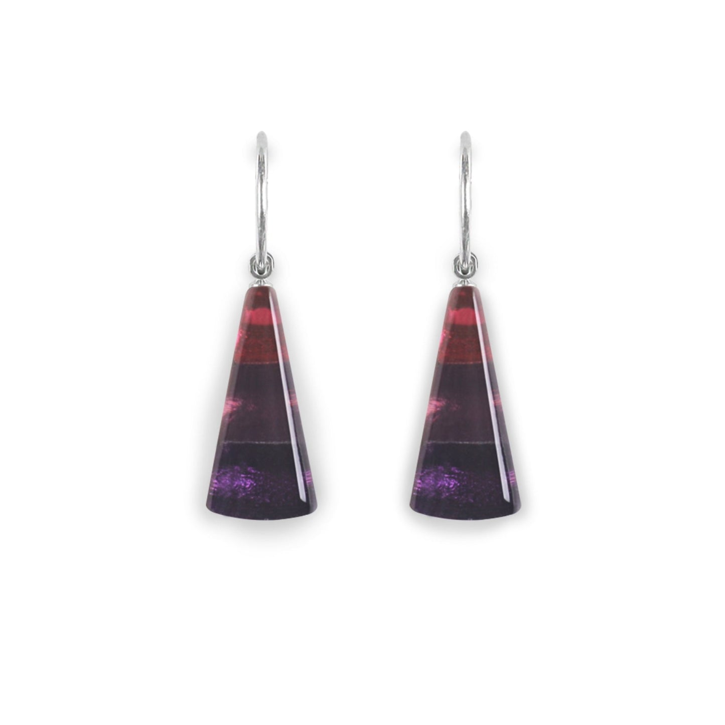 Blackberry Deco Triangle Creole Earrings | The Jewellery Stop