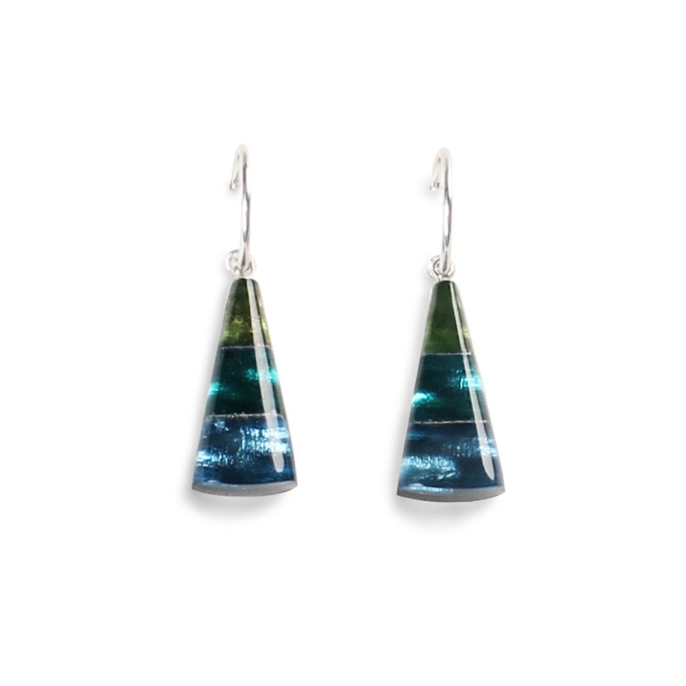 Jade Deco Triangle Creole Earrings | The Jewellery Stop