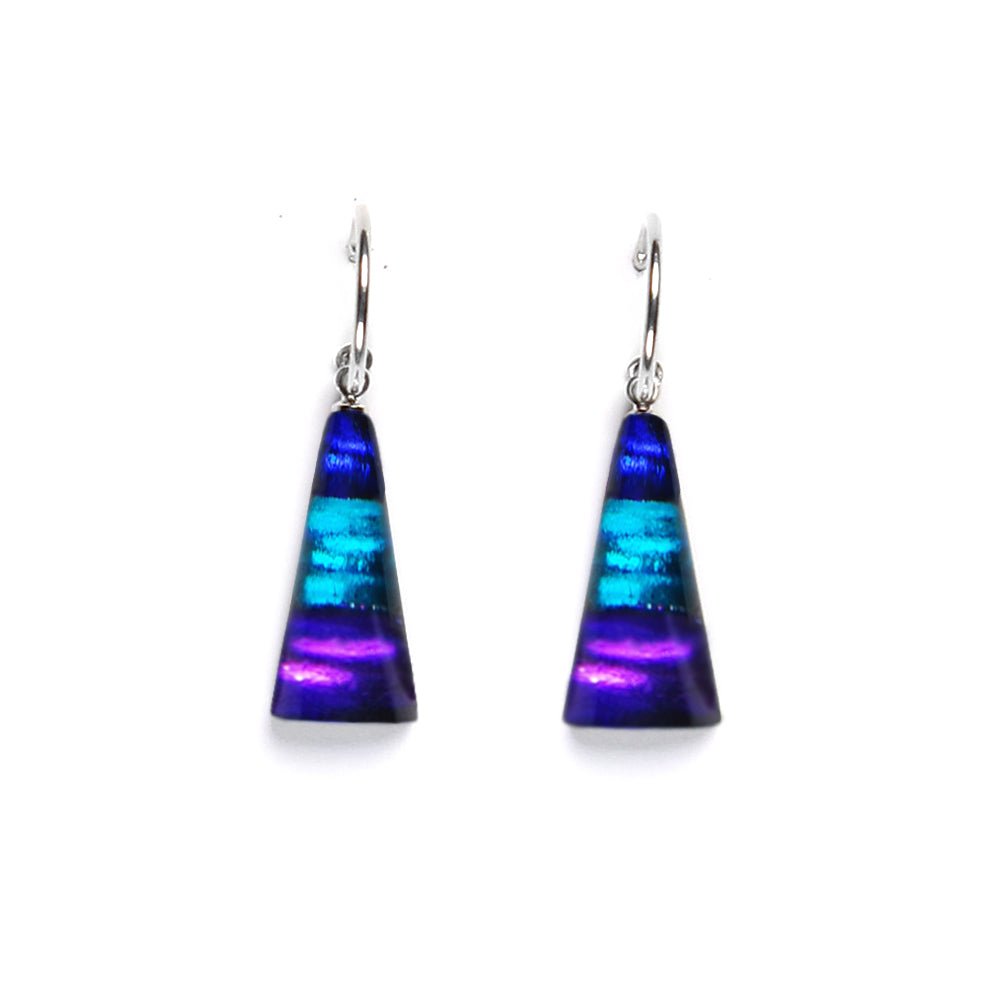 Peacock Deco Triangle Creole Earrings | The Jewellery Stop