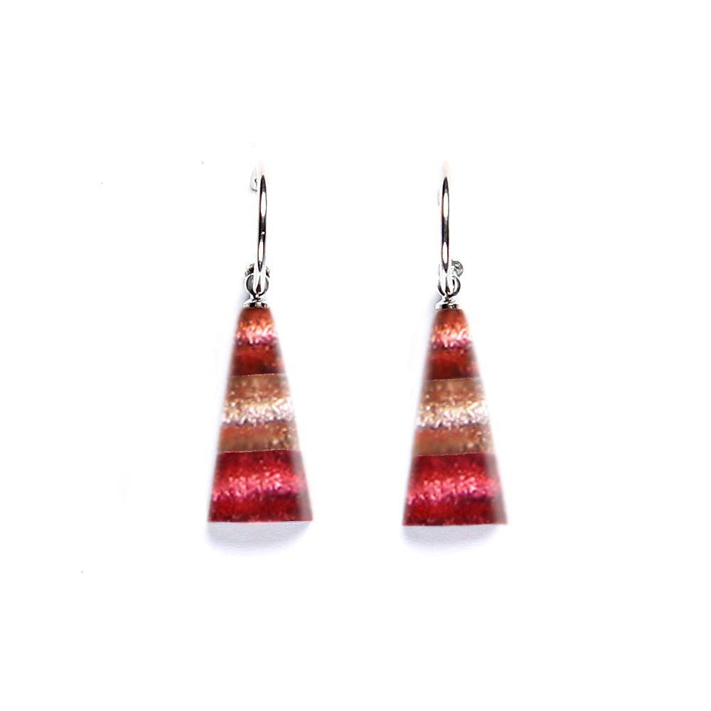 Rose Deco Triangle Creole Earrings | The Jewellery Stop