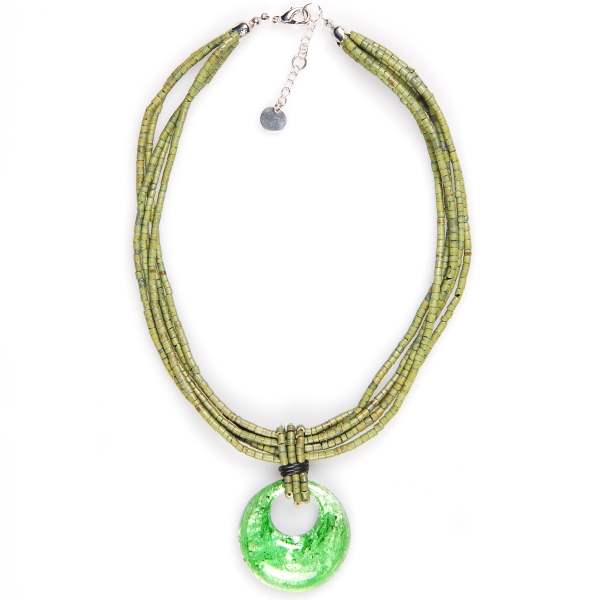 Green Coco Doughnut Pendant | The Jewellery Stop
