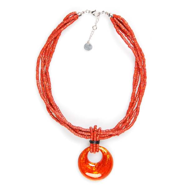 Orange Coco Doughnut Pendant | The Jewellery Stop