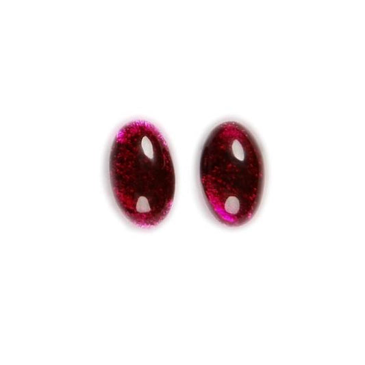Raspberry Classic Ovals Rounded Stud Earrings | The Jewellery Stop