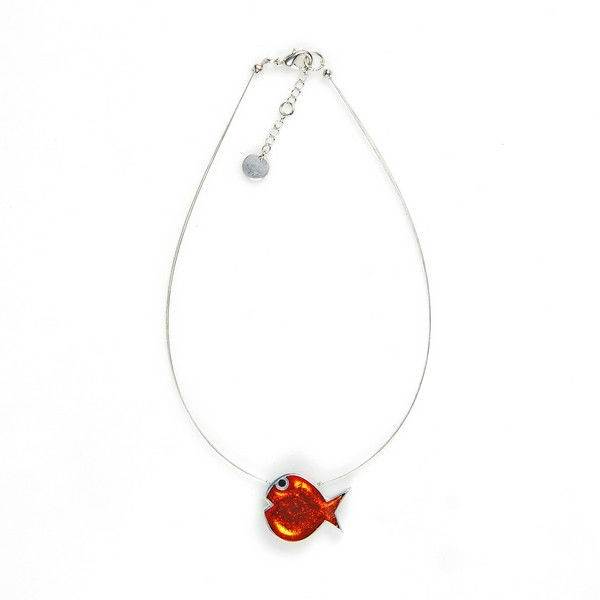 Orange Bubble Fish Large Pendant | The Jewellery Stop