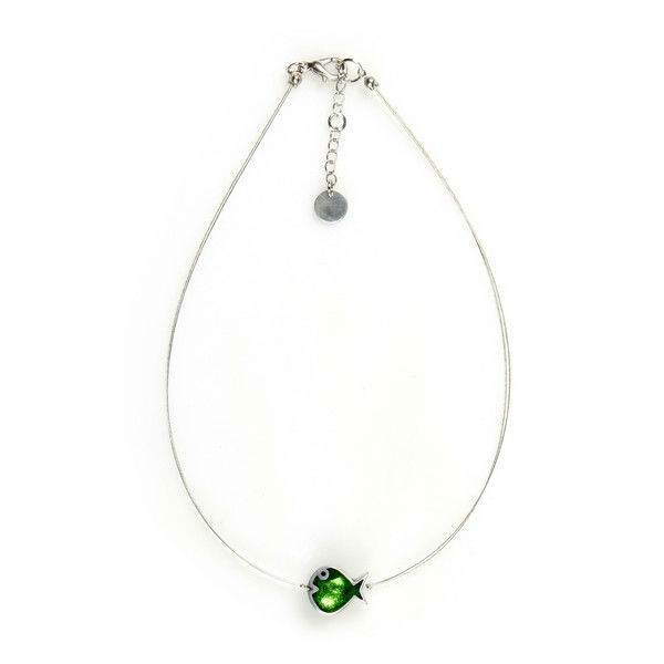 Green Bubble Fish Small Pendant
