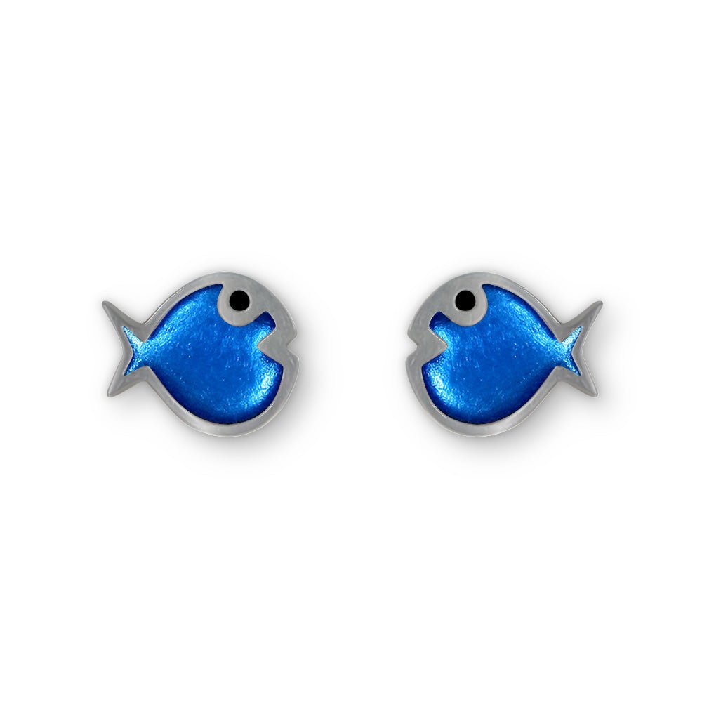 Blue Bubble Fish Stud Earrings | The Jewellery Stop