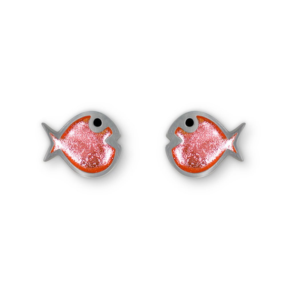 Coral Bubble Fish Stud Earrings | The Jewellery Stop